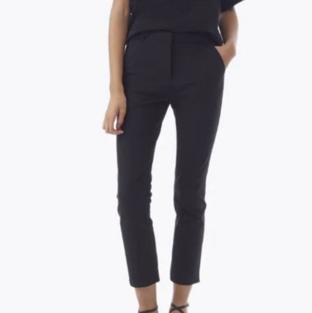 3.1 Phillip Lim Navy High Waisted Pleated Cropped Tailored Trousers Pants 8 NWT